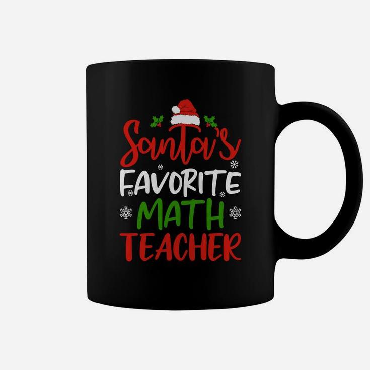 Santa's Favorite Math Teacher Funny Christmas Gifts Coffee Mug