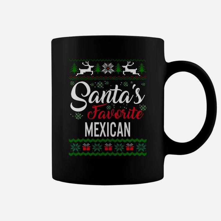 Santas Favorite Mexican Christmas Ugly Family Sweatshirt Coffee Mug