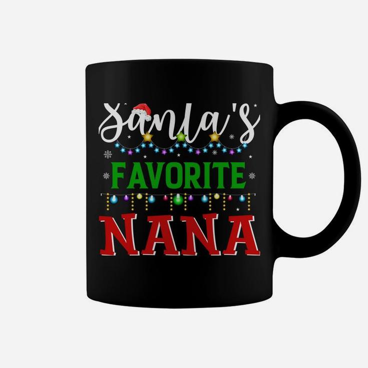 Santa's Favorite Nana Matching Family Christmas Pajamas Sweatshirt Coffee Mug