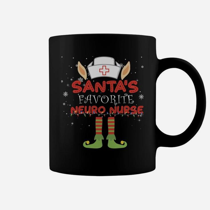 Santa's Favorite Neuro Nurse Christmas Costume Xmas Coffee Mug