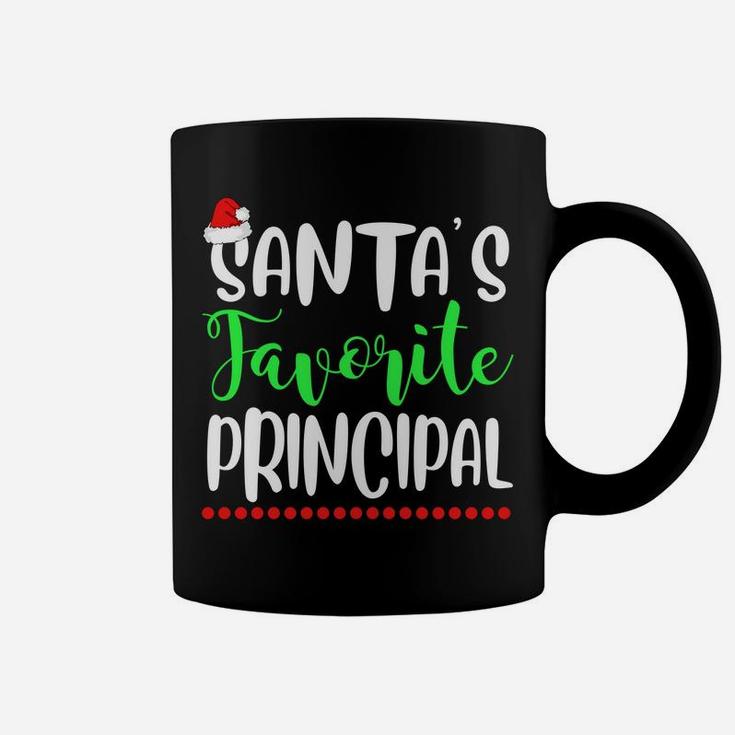 Santa's Favorite Principal School Gift Funny Xmas Sweatshirt Coffee Mug