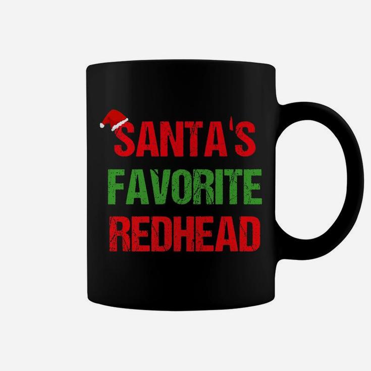 Santas Favorite Redhead Ginger Funny Christmas Shirt Coffee Mug