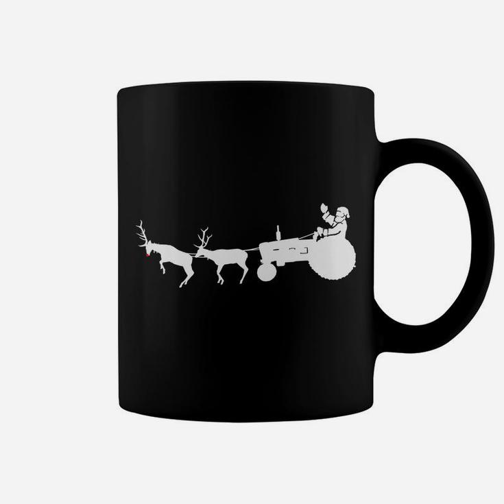 Santa's Sleigh Christmas Tractor Farmer Gift Farm Reindeer Coffee Mug