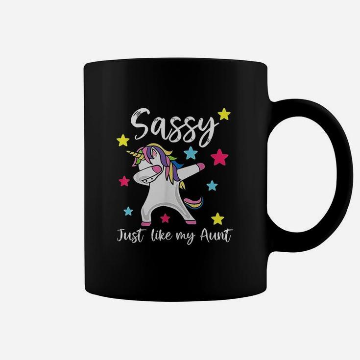 Sassy Like My Aunt Unicorn Cute Matching Niece And Auntie Coffee Mug