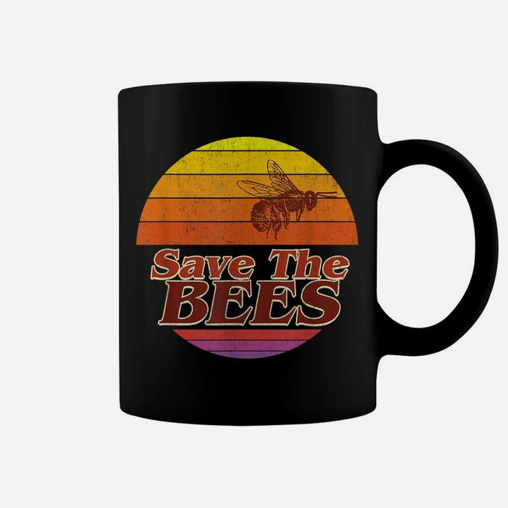 Save The Bees T-Shirt Flower Men Women Vintage Retro Fashion Coffee Mug