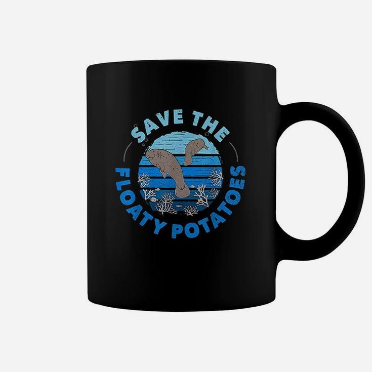 Save The Floaty Potatoes Distressed Manatee Coffee Mug