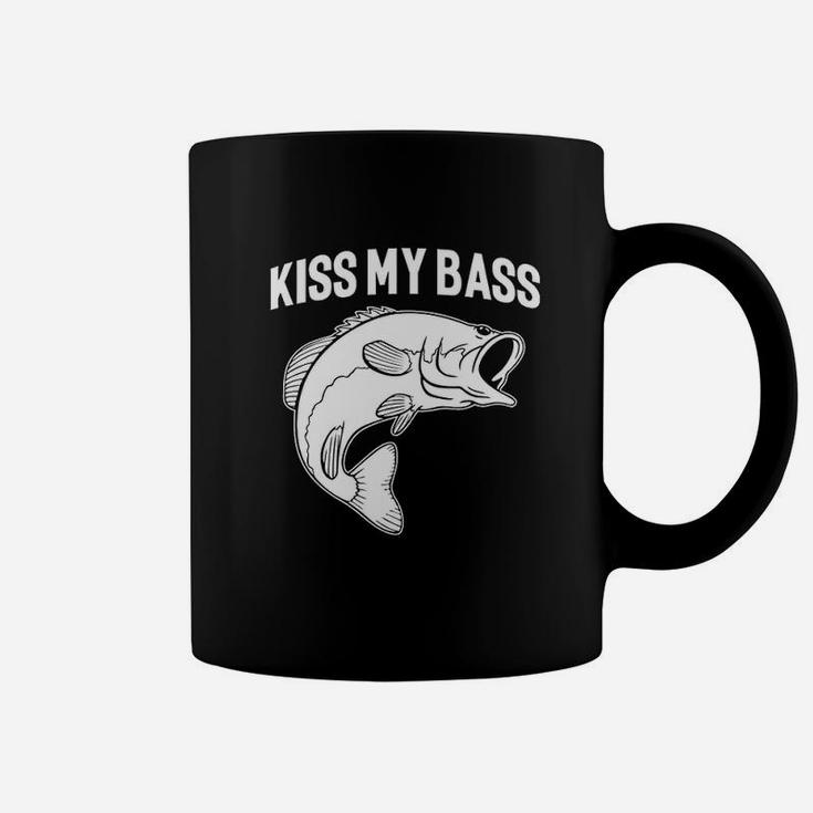 Sayings Fishing Kiss My Bass Coffee Mug