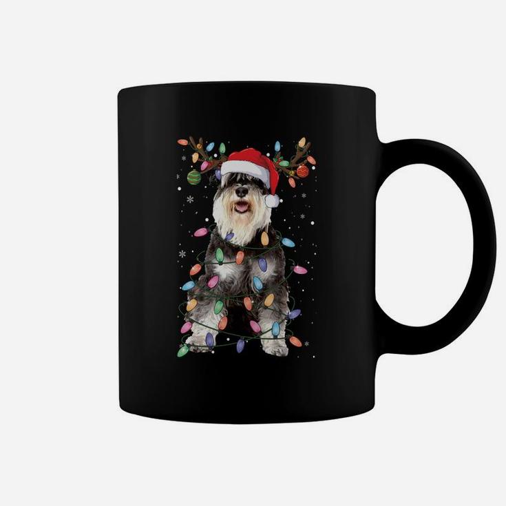 Schnauzer Christmas Reindeer Light Pajama Dog Lover Xmas Sweatshirt Coffee Mug