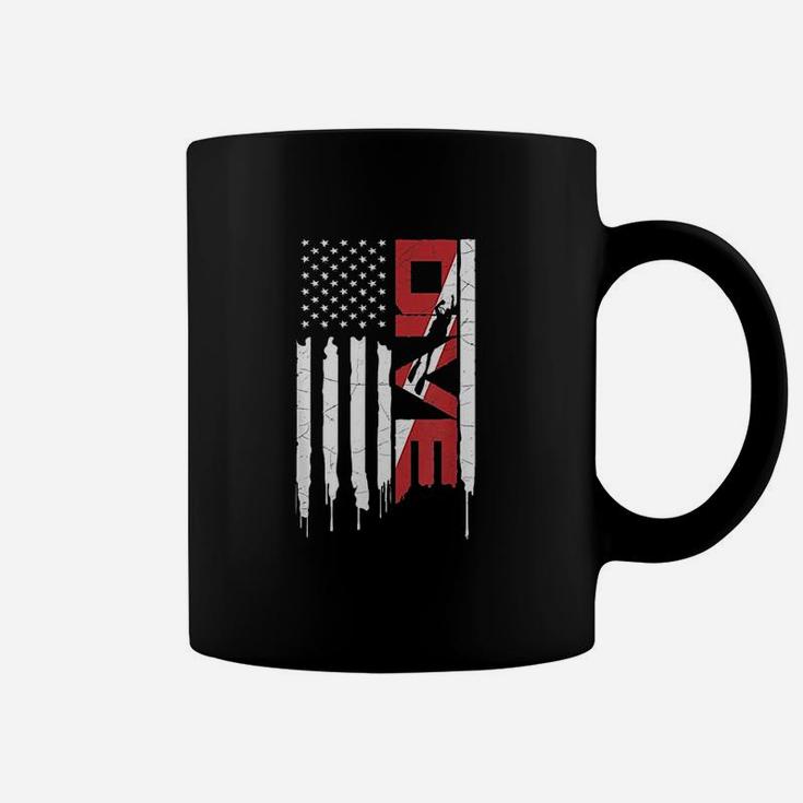 Scuba Diving America Flag Coffee Mug