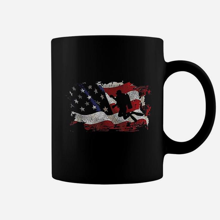 Scuba Diving Usa Flag For Scuba Divers Coffee Mug