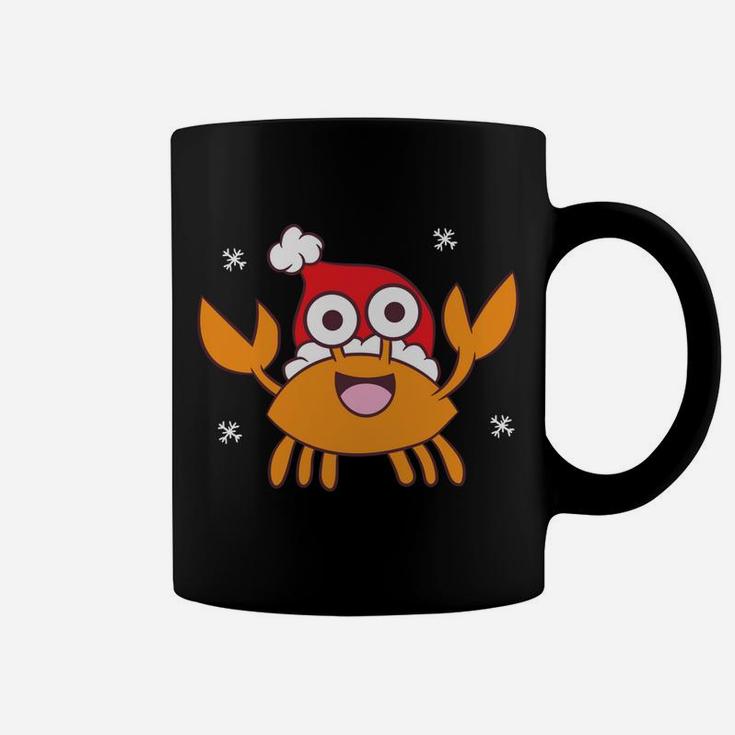 Sea Crab Christmas Crab With Santa Hat Crab Christmas Coffee Mug