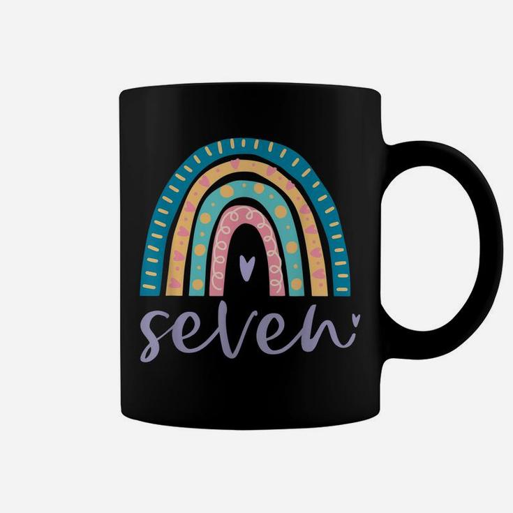 Seven Year Old Rainbow Birthday Gifts For Girls 7Th Bday Coffee Mug