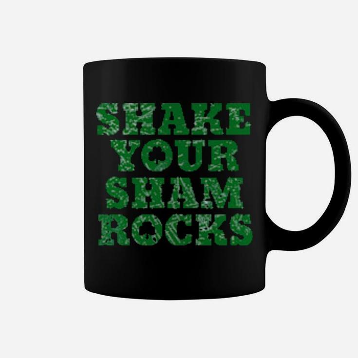 Shake Your Shamrocks Green Irish Distressed St Patrick Coffee Mug