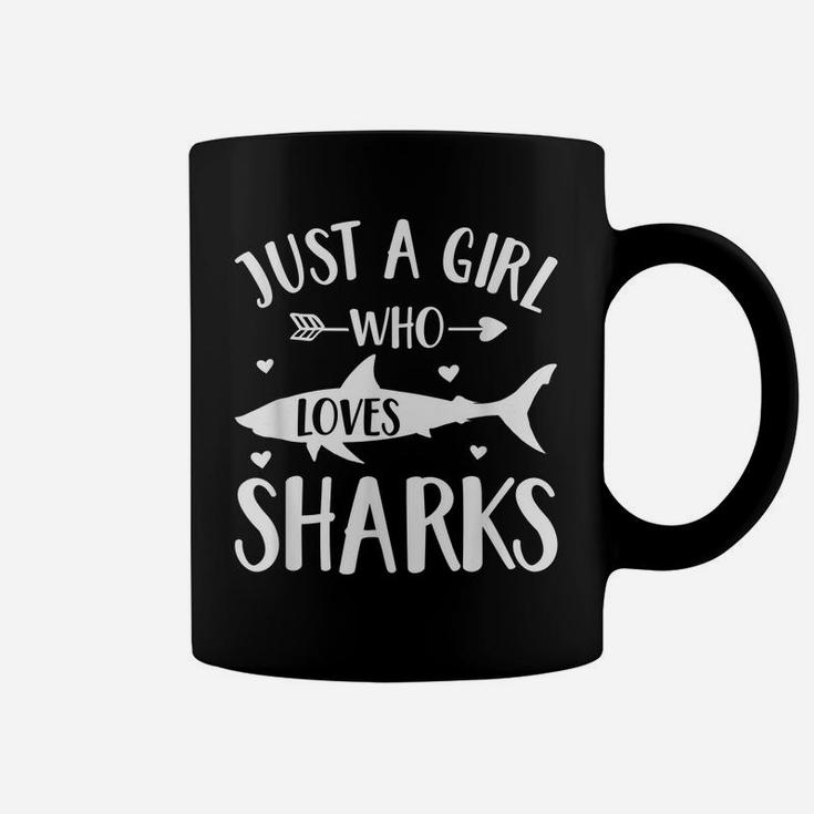 Shark Lover Gift Just A Girl Who Loves Sharks Coffee Mug