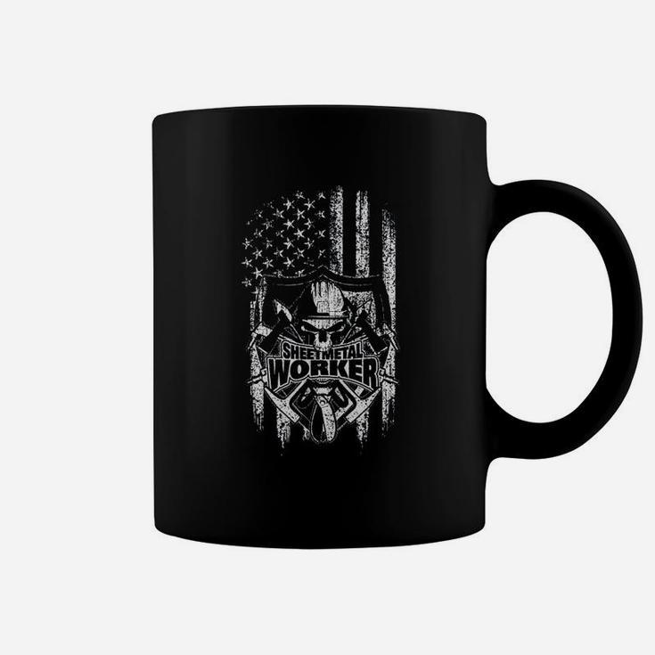 Sheet Metal Worker American Flag Coffee Mug