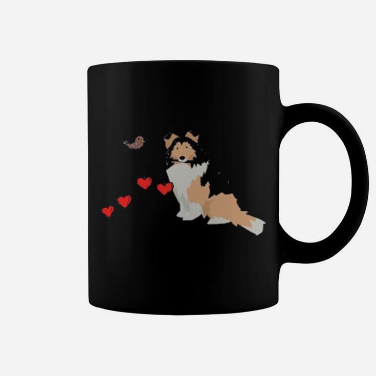 Shetland Sheepdog Valentines Day Sheltie Coffee Mug
