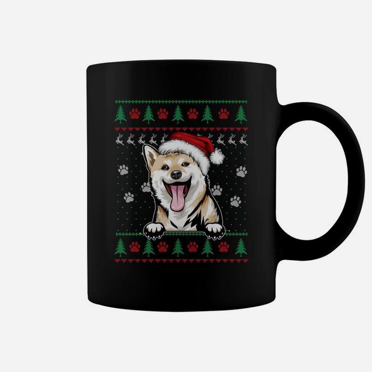 Shiba Inu Christmas Ugly Sweater Funny Dog Lover Xmas Gift Sweatshirt Coffee Mug