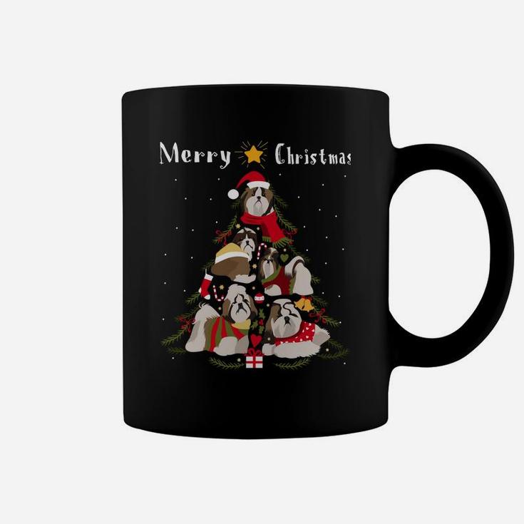 Shih Tzu Christmas Tree Xmas Dog Lover Sweatshirt Coffee Mug