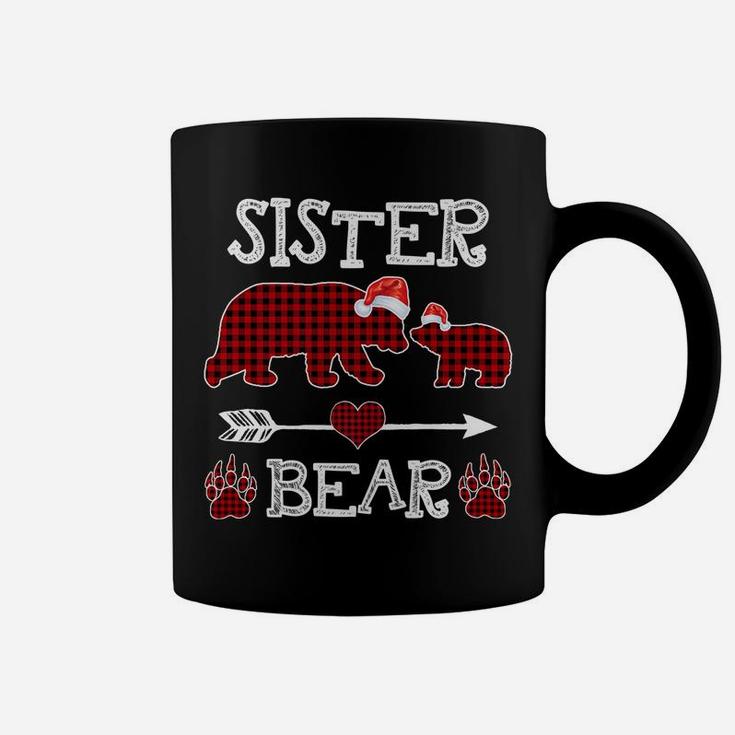 Sister Bear Christmas Pajama Red Plaid Buffalo Family Coffee Mug