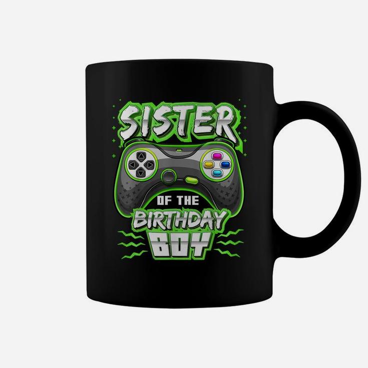Sister Of The Birthday Boy Matching Video Gamer Party Coffee Mug