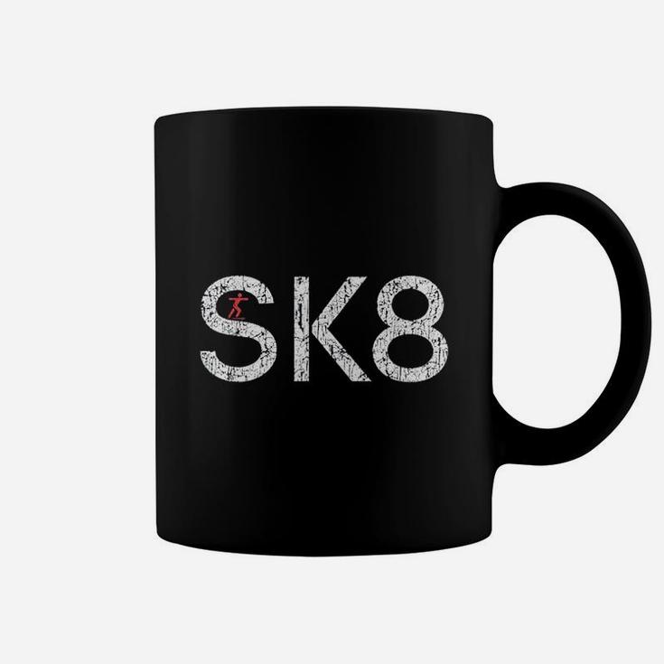Skate Or Die Love Skateboarding Silhouette Sk8 Sign Coffee Mug