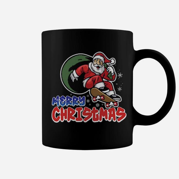 Skating Santa Coffee Mug