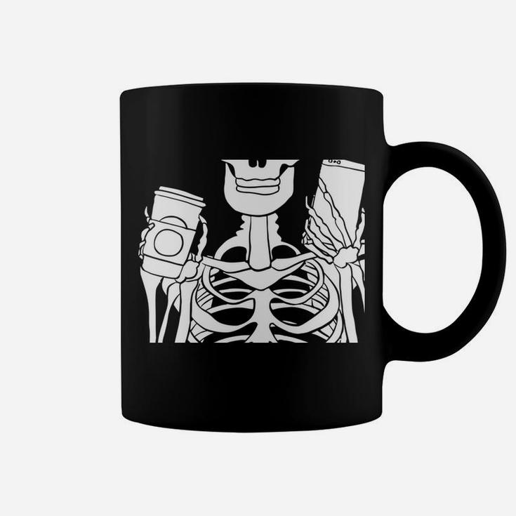 Skeleton Drinking Coffee Omg I'm Like Literally Dead Sweatshirt Coffee Mug