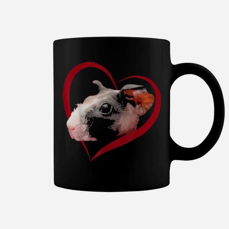 Skinny Guinea Pig Love Heart Valentines Day Coffee Mug