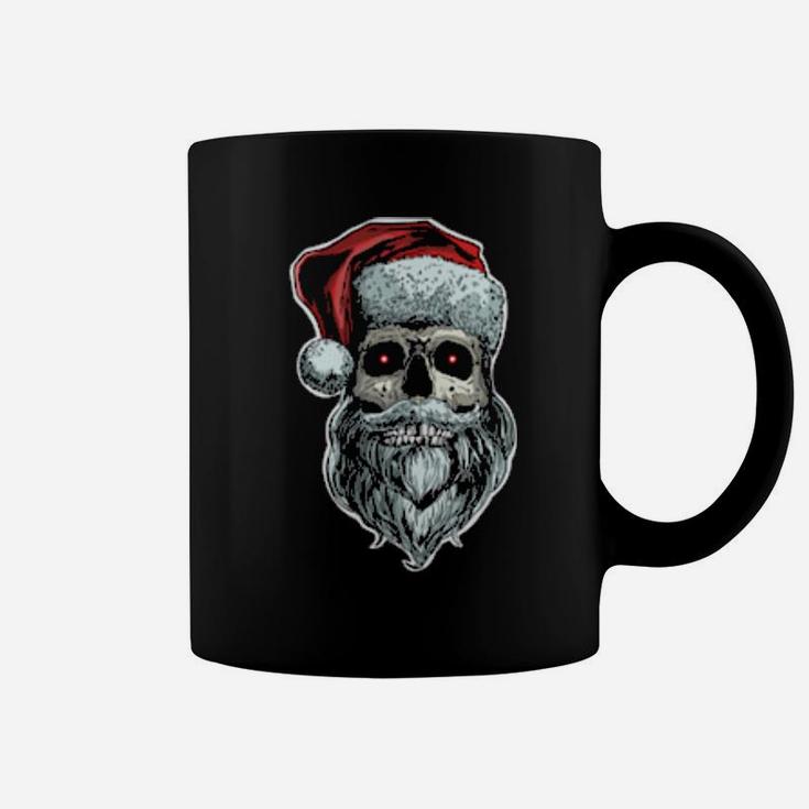 Skull Santa With Beard Skeleton Santa With Beard Coffee Mug
