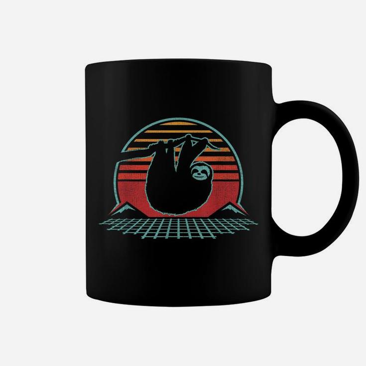 Sloth Retro Vintage 80S Style Zoologist Animal Lover Gift Coffee Mug