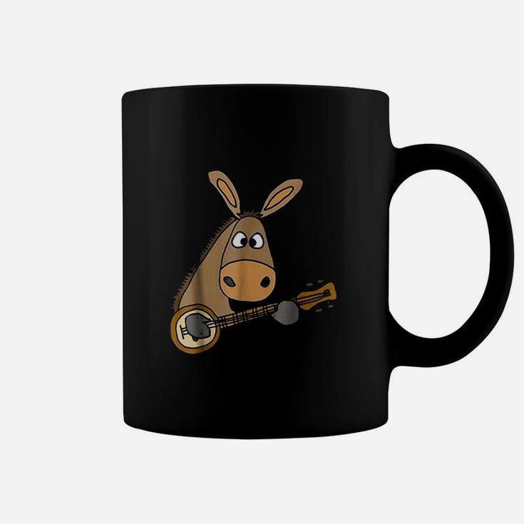 Smiletodaytees Funny Donkey Playing Banjo Coffee Mug