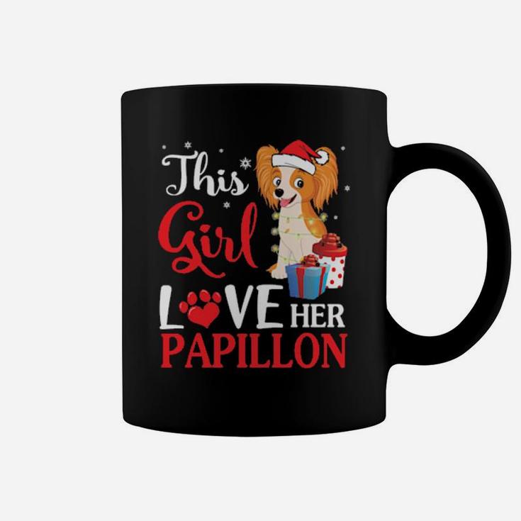 Snow And Xmas Gifts This Girl Love Her Papillon Noel Costume Coffee Mug