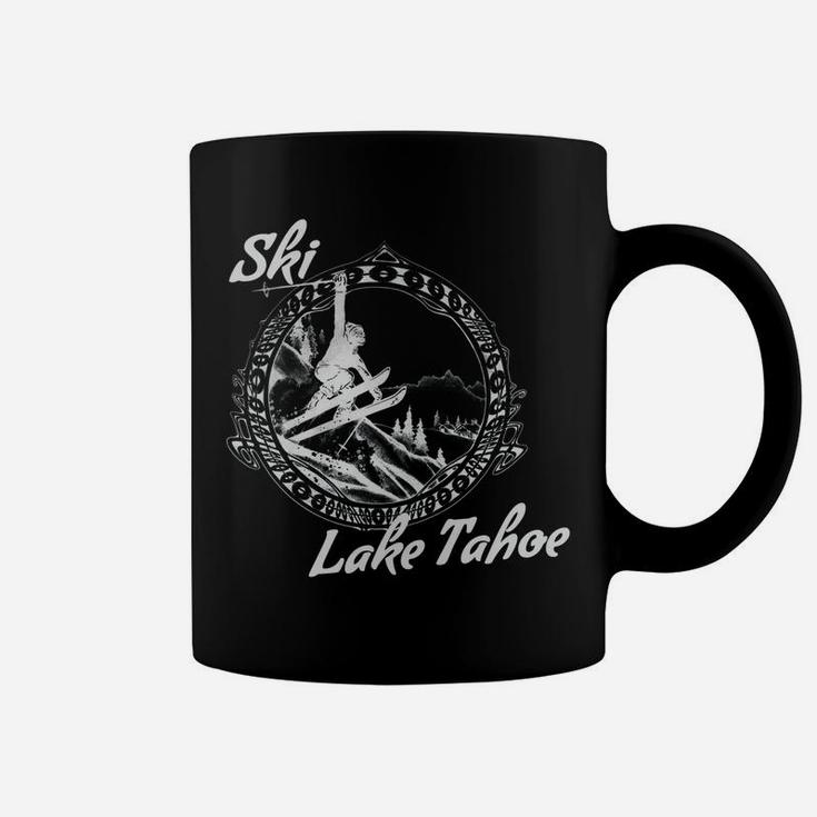 Snow Ski Lake Tahoe Vintage Snow Skiing Vacation Gift Coffee Mug