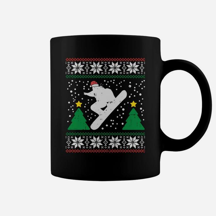 Snowboard Ugly Christmas Sweater Winter Sport Xmas Men Gift Sweatshirt Coffee Mug