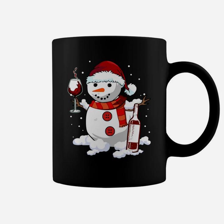 Snowman Wine Christmas 2019 Gift - Drinking Xmas Wine Lovers Sweatshirt Coffee Mug