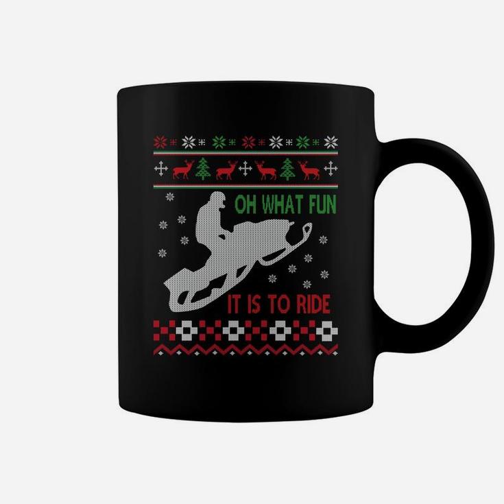 Snowmobile Christmas Sweatshirt Fun Santa Xmas Gift Coffee Mug