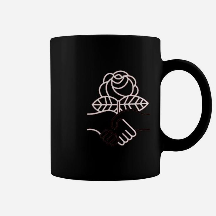 Socialist Rose Handshake Coffee Mug