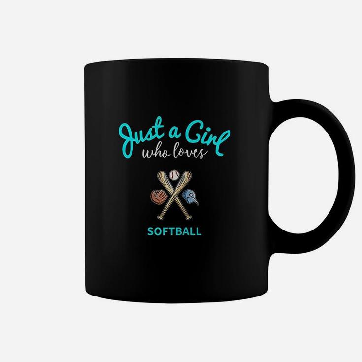 Softball For Girls  Kids Softball Coffee Mug