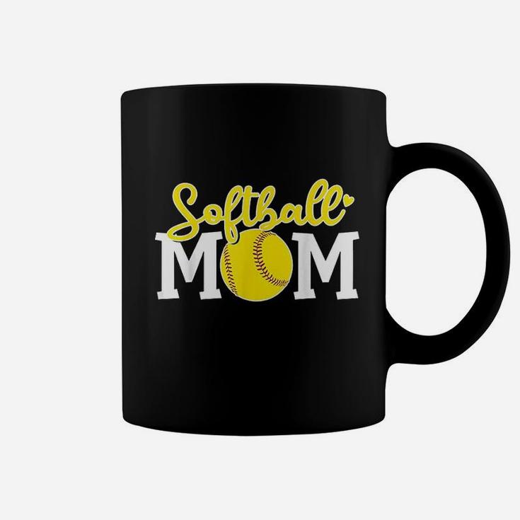 Softball Mom Cute For Mother Love Softball Coffee Mug