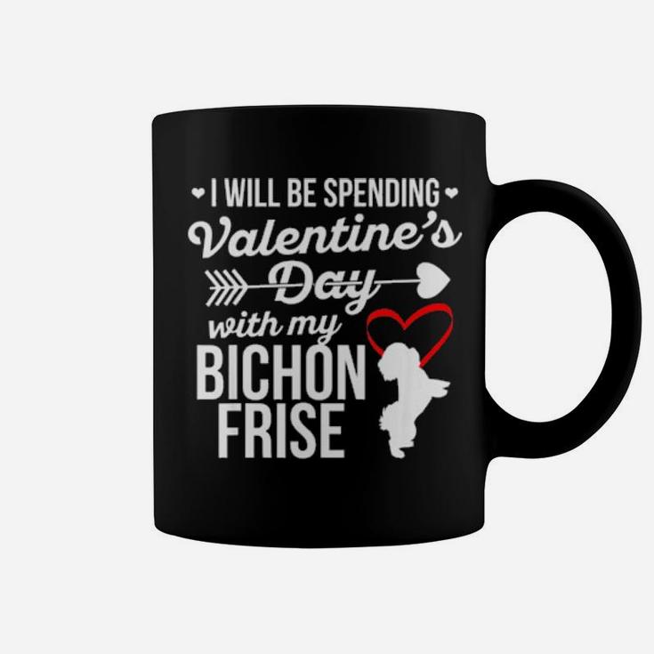 Spending Valentines Day Bichon Frise Dog Coffee Mug