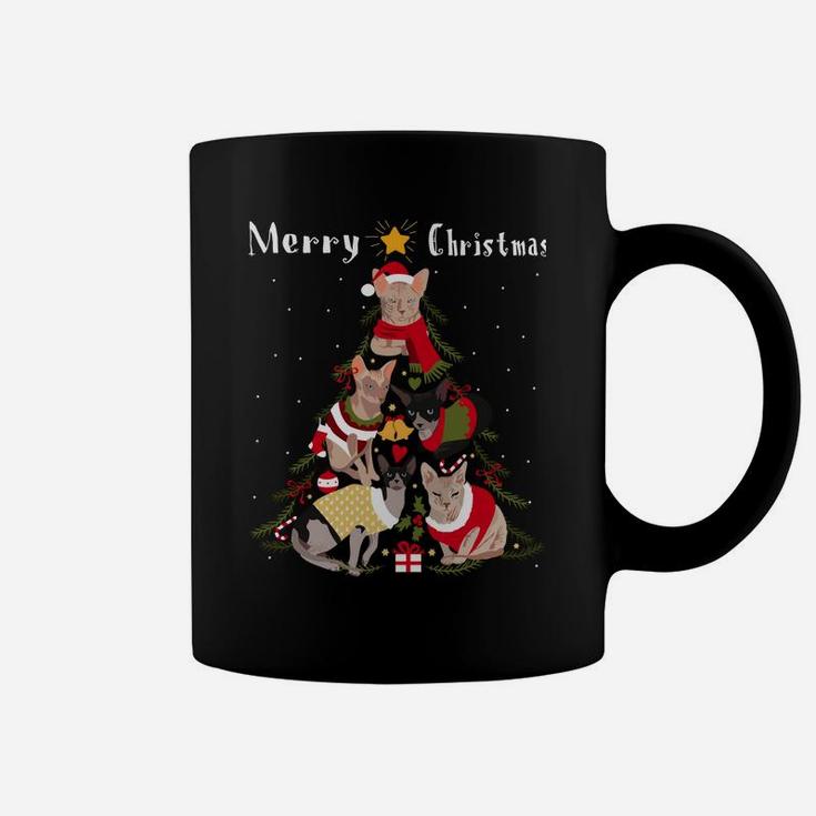 Sphynx Cat Christmas Tree Xmas Cat Lover Sweatshirt Coffee Mug