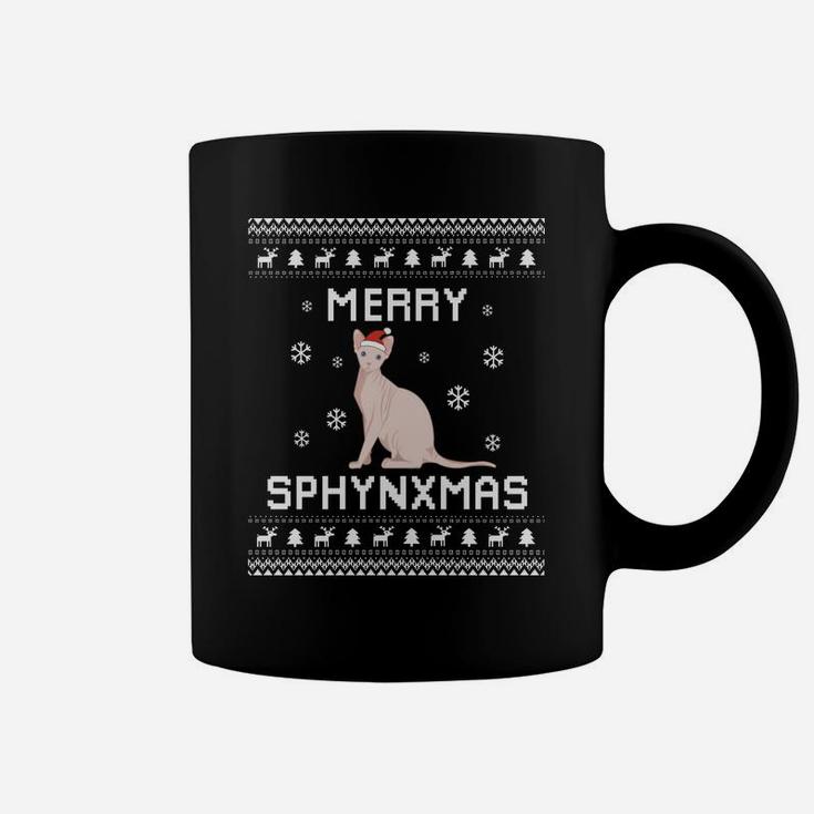 Sphynx Cat Lover Christmas Ugly Xmas Sweater Sphynx Gift Sweatshirt Coffee Mug