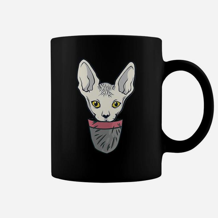 Sphynx Cat Pocket Kitty Themed Gifts Pet Kitten Animal Lover Coffee Mug