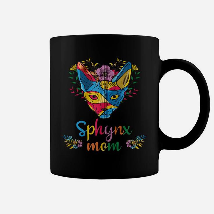 Sphynx Mom Flower Hairless Cat Lovers Zip Hoodie Coffee Mug