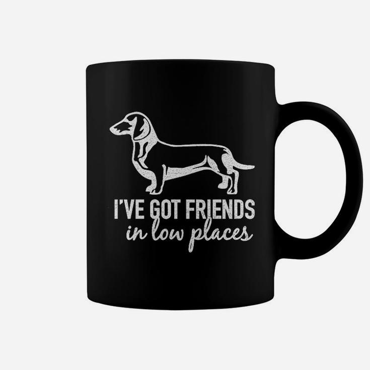 Spunky Pineapple I Have Got Friends In Low Places Funny Dachshund Coffee Mug