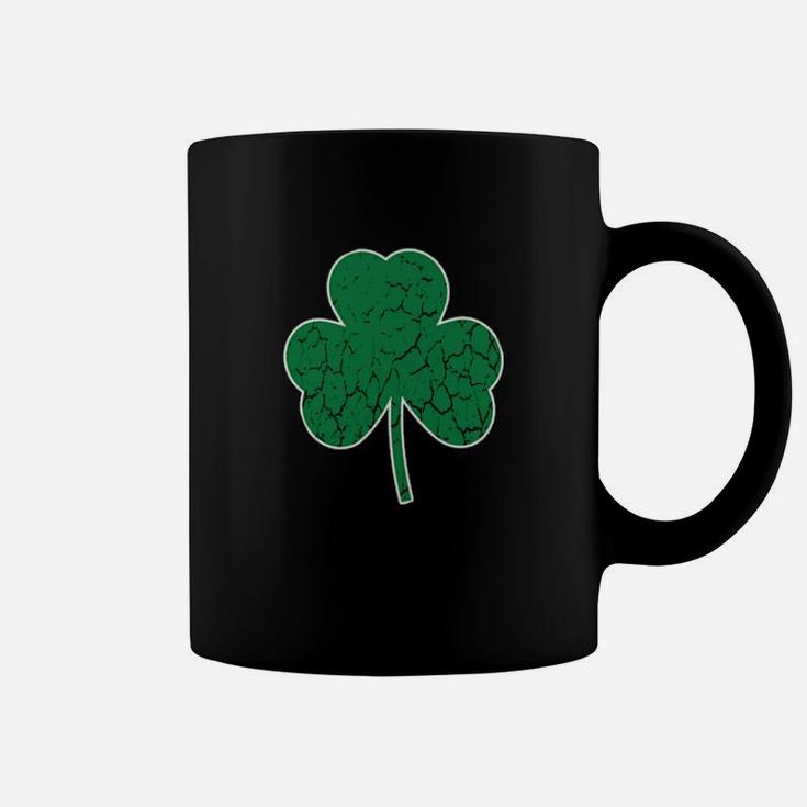St Patricks Day Distress Irish Shamrock Lucky Leaf Clover Coffee Mug