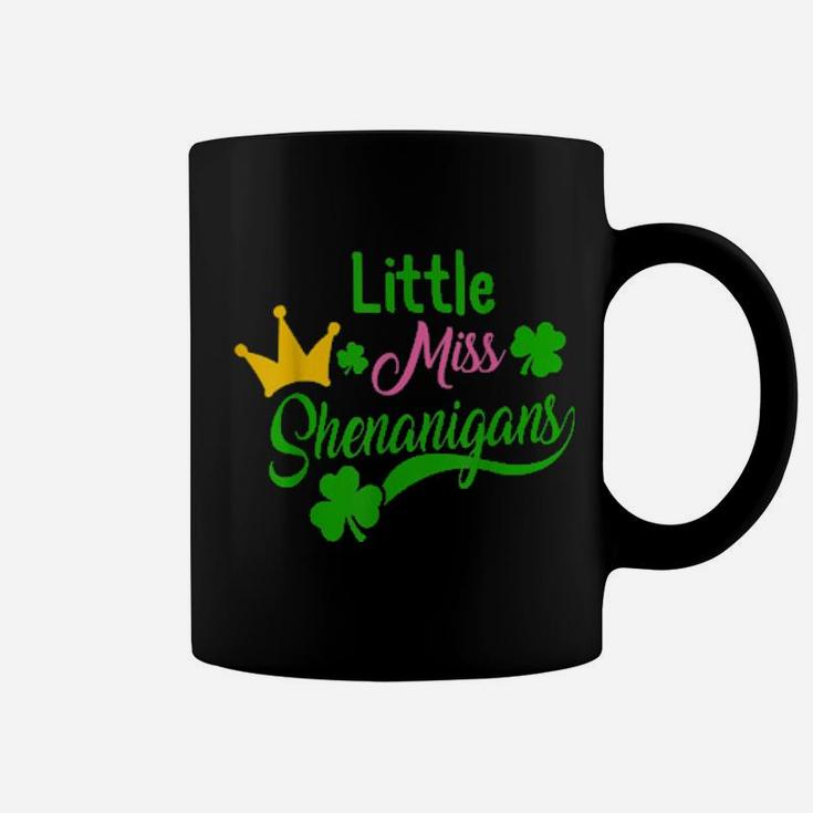 St Patricks Day Girls Little Miss Shenanigans Irish Shamrock Coffee Mug