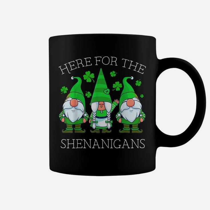 St Patricks Day Gnome Shamrock Here For The Shenanigans Gift Coffee Mug