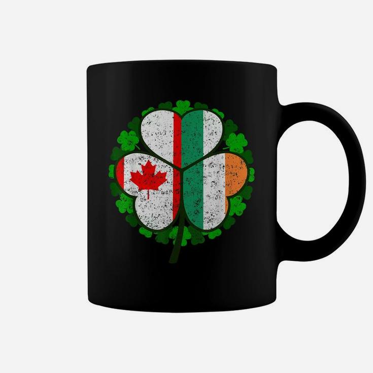 St Patricks Day Irish Canadian Shamrock T Shirt Green Clover Coffee Mug
