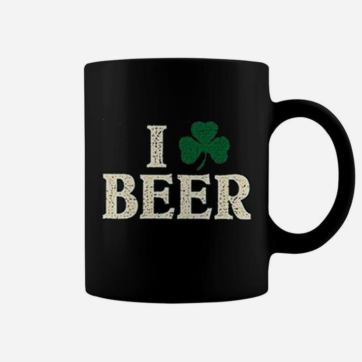 St Patricks Day Irish Clover I Love Beer Coffee Mug